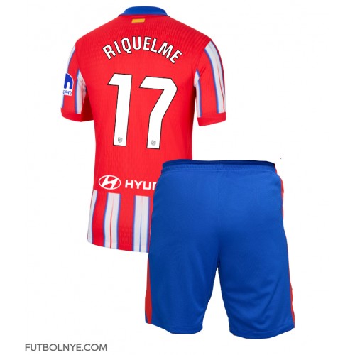 Camiseta Atletico Madrid Rodrigo Riquelme #17 Primera Equipación para niños 2024-25 manga corta (+ pantalones cortos)